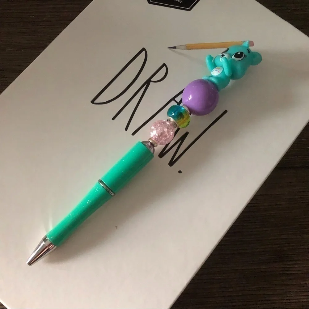 The Care Bears: Heartsong Bear handmade beaded pen
